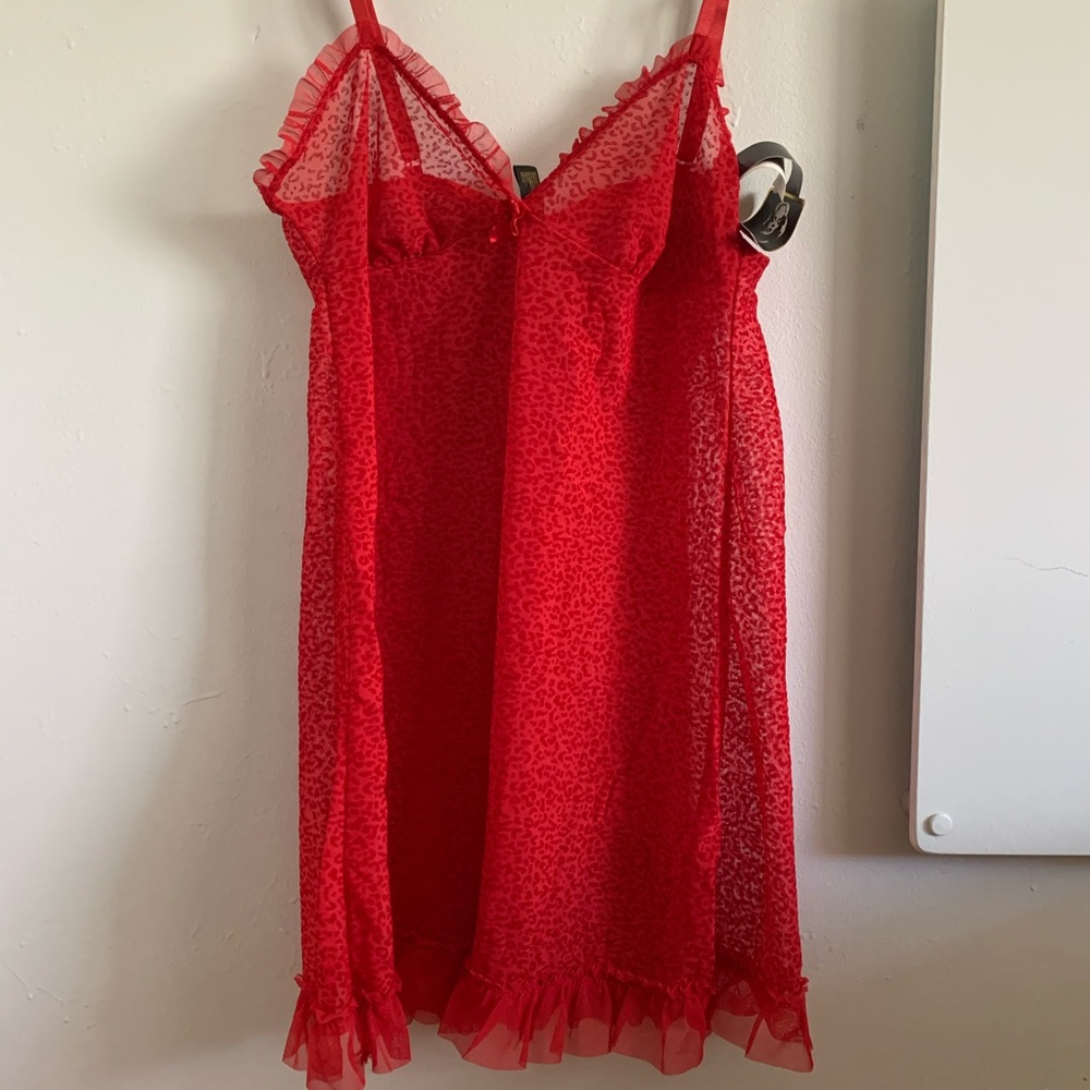 Red cheetah print teddy